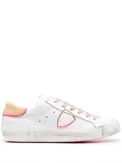 Philippe Model Prsx Leather Low-top Sneakers In White