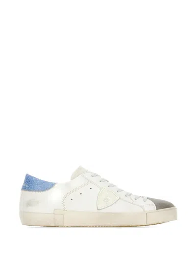 Philippe Model Prsx Leather Sneakers In White
