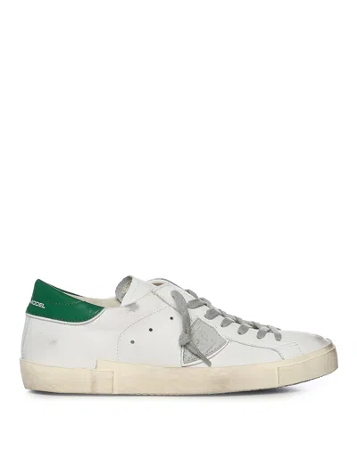 Philippe Model Prsx Leather Sneakers In White