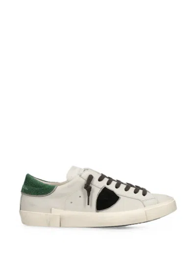 Philippe Model Prsx Leather Sneakers In White