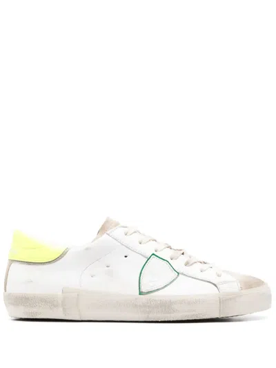 Philippe Model Prsx Leather Sneakers In White