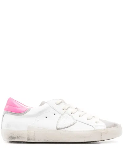Philippe Model Prsx Leather Sneakers In White