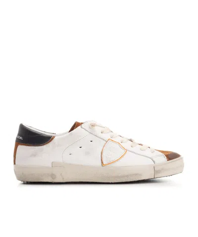 Philippe Model Prsx Leather Sneakers In White