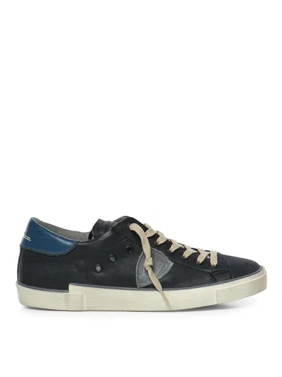 Philippe Model Prsx Leather Trainers With A Vintage Look In Multi