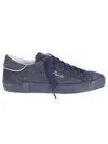 Philippe Model Low Top Sneakers Featuring Contrast Stitching In Blue