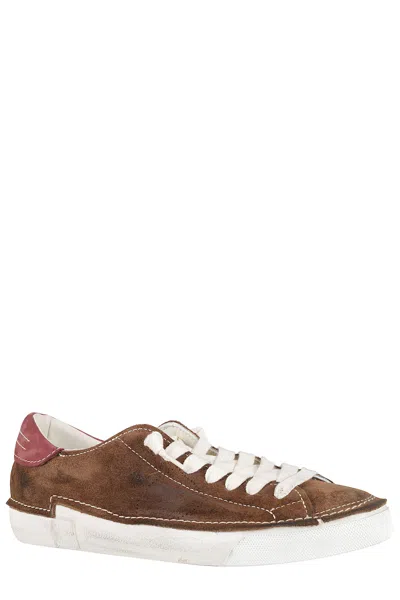 Philippe Model Prsx Suede Sneakers In Brown