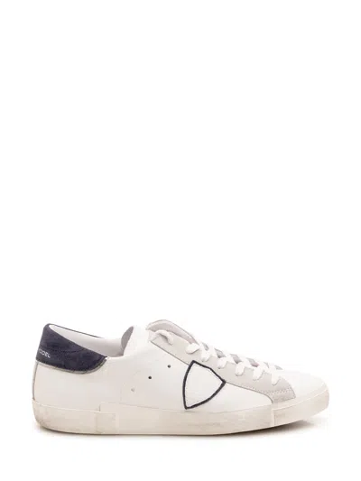 Philippe Model Prsx Low Man Low-top Sneakers In Mixage Pop Blanc Bleu