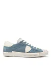 Philippe Model Low Top Sneakers Suede Panels In Blue