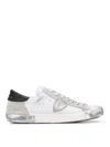 Philippe Model Calf Leather Prsx Sneakers In Vintage-effect In White