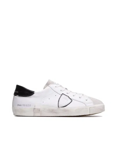 PHILIPPE MODEL PRSX LOW MAN SNEAKERS WHITE/BLACK