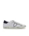 Philippe Model Prsx Low Man White/blue Sneakers In White