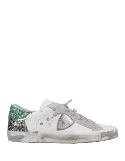 Philippe Model Prsx Low Trainers - White And Green