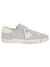 Philippe Model Calf Leather Sneakers With Suede Upper In Gray