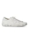 Philippe Model Premium Goat Leather Sneakers With Vintage Appeal And Luxurious Detailing In Bianco