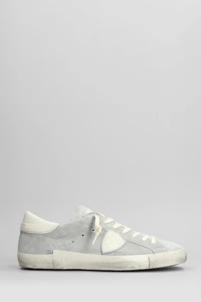 Philippe Model Prsx Low Sneakers In Gray