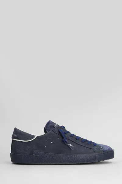Philippe Model Prsx Low Sneakers In Blue Leather