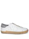 Philippe Model Prsx Low Sneakers In White And Grey