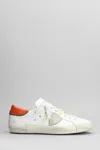 Philippe Model Men's Prsx Low Man Sneakers In White, Orange