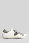 Philippe Model Prsx Low Sneakers In White Leather