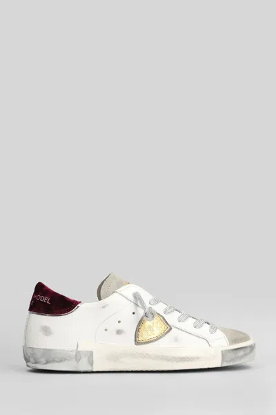 Philippe Model Sneaker Donna Prsx Low Bianco Nero In White