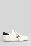 Philippe Model Prsx Low Sneakers In White Leather In White