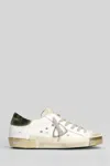 Philippe Model Prsx Low Sneakers In White Suede And Leather In White