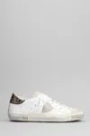 Philippe Model Distressed Leather Low-top Sneakers In White