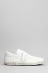 Philippe Model Prsx Low Sneakers In White Leather In White