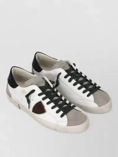 Philippe Model Prsx Low Top Man Sneakers Rubber Sole In Black