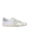 Philippe Model Prsx Low Veau Metal Paillettes Multi Sneaker In White