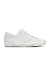 Philippe Model Premium Goat Leather Sneakers With Vintage Appeal And Luxurious Detailing In White
