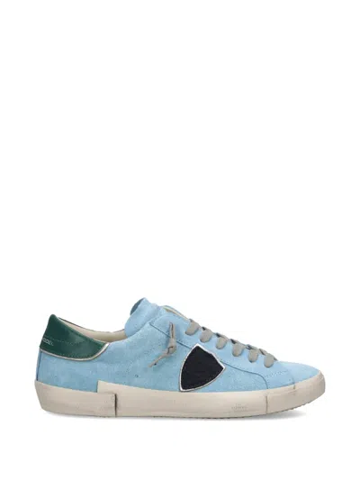Philippe Model Prsx Low Sneakers Mit Triangel-patch In Blue