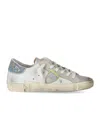 Philippe Model Prsx Low Veau Metal Paillettes Multi Sneaker In White