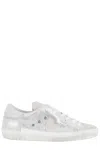 Philippe Model Silver Laminated Sneakers In Silver