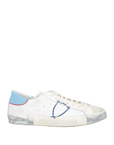 Philippe Model Prsx Man Sneakers White Size 8 Leather