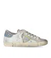 Philippe Model Prsx Low Veau Metal Paillettes Multi Sneaker In White