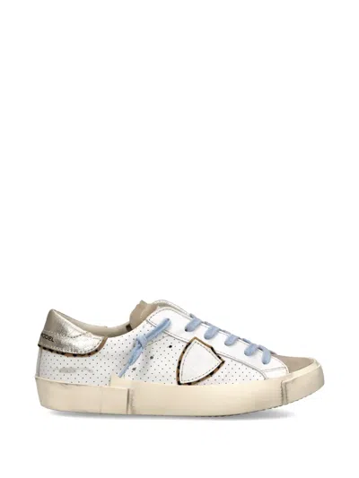 Philippe Model Prsx Perforated Sneakers In Purple
