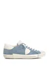 Philippe Model Low Top Sneakers Suede Panels In Light Blue