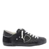 Philippe Model Prsx Suede-panelled Low-top Sneakers In Black
