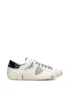 Philippe Model Prsx Low Calfskin Lace Up Sneakers In White