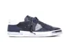 Philippe Model Low Top Leather Sneakers With Contrast Heel In Black