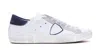 Philippe Model Distressed Effect Low-top Sneakers In Blanc Bleu