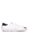 Philippe Model Prsx Low Vintage White Cognac Sneaker In Blanco
