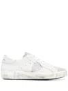Philippe Model Prsx Sneakers In Leather And Suede In White