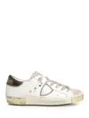 Philippe Model Prsx Low Sneakers In White Suede And Leather