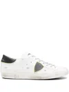 Philippe Model Stylish Sneakers With Unique Design Features In White