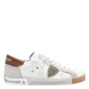 Philippe Model Low Top Sneakers With Suede Heel Tab In White