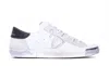 Philippe Model Prsx Low Sneakers In White Leather In White