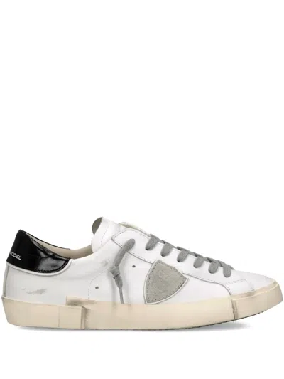 Philippe Model Prsx Triangle-patch Sneakers In White