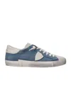 Philippe Model Prsx Daim Jeans Low-top Sneakers In Gray